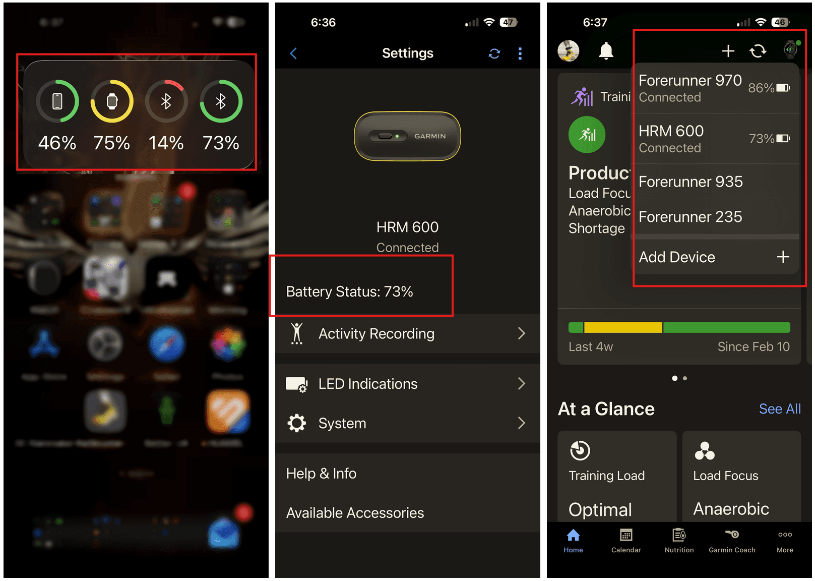 Garmin Finally Shows Live Battery Status
